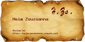 Heim Zsuzsanna névjegykártya